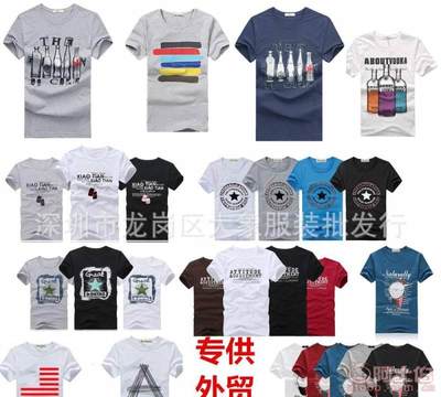大象庫存男式短袖T恤 夏季時尚男裝的批發優選